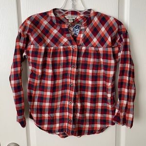 Lucky brand plaid shirt girls M